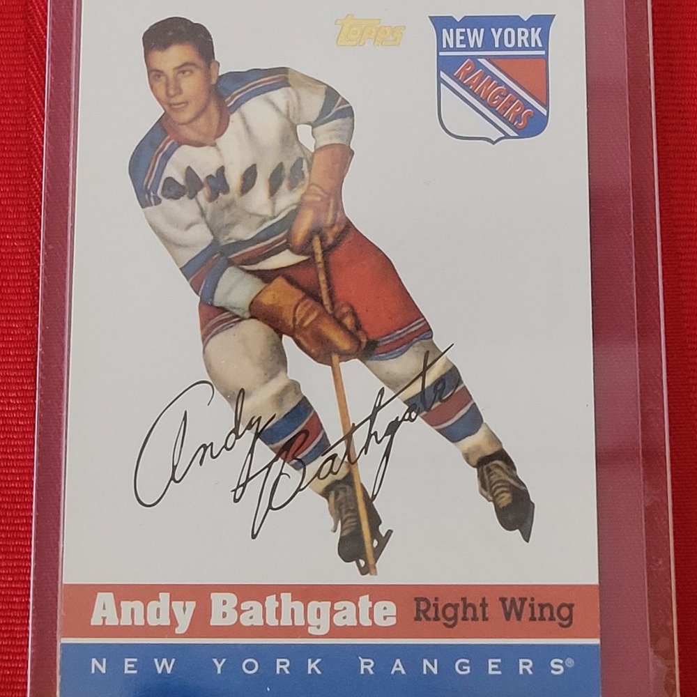 2002 TOPPS, ANDY BATHGATE HOCKEY CARD!!!